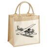 Cotton Pocket Jute Midi Tote Thumbnail