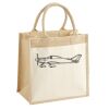 Cotton Pocket Jute Midi Tote Thumbnail