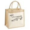 Cotton Pocket Jute Midi Tote Thumbnail