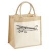 Cotton Pocket Jute Midi Tote Thumbnail