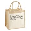 Cotton Pocket Jute Midi Tote Thumbnail