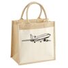 Cotton Pocket Jute Midi Tote Thumbnail