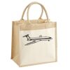 Cotton Pocket Jute Midi Tote Thumbnail