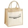 Cotton Pocket Jute Midi Tote Thumbnail