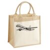 Cotton Pocket Jute Midi Tote Thumbnail