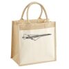 Cotton Pocket Jute Midi Tote Thumbnail