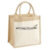 Cotton Pocket Jute Midi Tote Thumbnail