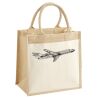 Cotton Pocket Jute Midi Tote Thumbnail