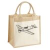 Cotton Pocket Jute Midi Tote Thumbnail