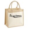 Cotton Pocket Jute Midi Tote Thumbnail