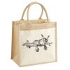 Cotton Pocket Jute Midi Tote Thumbnail