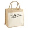 Cotton Pocket Jute Midi Tote Thumbnail