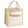 Cotton Pocket Jute Midi Tote Thumbnail