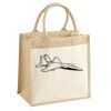 Cotton Pocket Jute Midi Tote Thumbnail