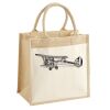 Cotton Pocket Jute Midi Tote Thumbnail