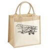 Cotton Pocket Jute Midi Tote Thumbnail