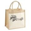 Cotton Pocket Jute Midi Tote Thumbnail