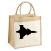 Cotton Pocket Jute Midi Tote Thumbnail