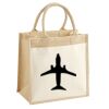 Cotton Pocket Jute Midi Tote Thumbnail