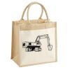 Cotton Pocket Jute Midi Tote Thumbnail
