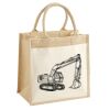 Cotton Pocket Jute Midi Tote Thumbnail