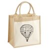 Cotton Pocket Jute Midi Tote Thumbnail