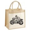 Cotton Pocket Jute Midi Tote Thumbnail