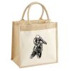 Cotton Pocket Jute Midi Tote Thumbnail