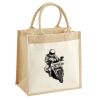 Cotton Pocket Jute Midi Tote Thumbnail