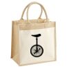 Cotton Pocket Jute Midi Tote Thumbnail
