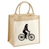 Cotton Pocket Jute Midi Tote Thumbnail