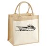 Cotton Pocket Jute Midi Tote Thumbnail