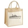Cotton Pocket Jute Midi Tote Thumbnail