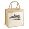 Cotton Pocket Jute Midi Tote Thumbnail