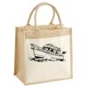 Cotton Pocket Jute Midi Tote Thumbnail