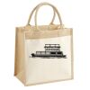 Cotton Pocket Jute Midi Tote Thumbnail