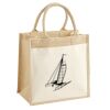 Cotton Pocket Jute Midi Tote Thumbnail
