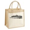 Cotton Pocket Jute Midi Tote Thumbnail