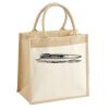 Cotton Pocket Jute Midi Tote Thumbnail