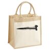 Cotton Pocket Jute Midi Tote Thumbnail