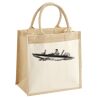 Cotton Pocket Jute Midi Tote Thumbnail