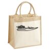 Cotton Pocket Jute Midi Tote Thumbnail