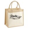 Cotton Pocket Jute Midi Tote Thumbnail