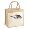 Cotton Pocket Jute Midi Tote Thumbnail