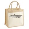 Cotton Pocket Jute Midi Tote Thumbnail