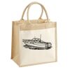 Cotton Pocket Jute Midi Tote Thumbnail