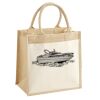 Cotton Pocket Jute Midi Tote Thumbnail