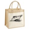 Cotton Pocket Jute Midi Tote Thumbnail