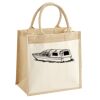 Cotton Pocket Jute Midi Tote Thumbnail