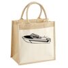 Cotton Pocket Jute Midi Tote Thumbnail